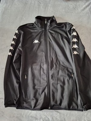 Kappa Kinder Trainingsjacke Große 146/152 Schwarz mit Aufdruck
