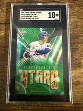 Topps Chrome Update Stratospheric Stars Ohtani Green Refractor SSC-6 /99 SGC 10