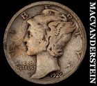 1926-S Silver Mercury Dime - Scarce  Semi-key  Better Date  No Reserve  #K3222
