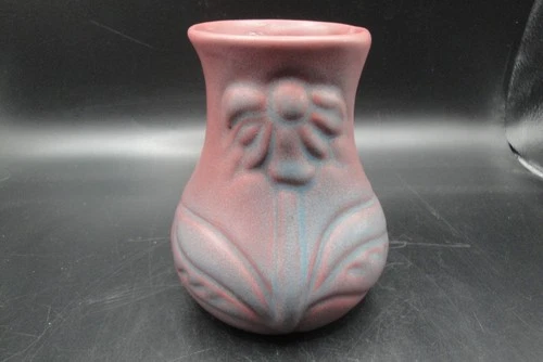 Vintage c. 1940's Van Briggle Art Pottery "Mulberry Glaze" Coneflower Vase