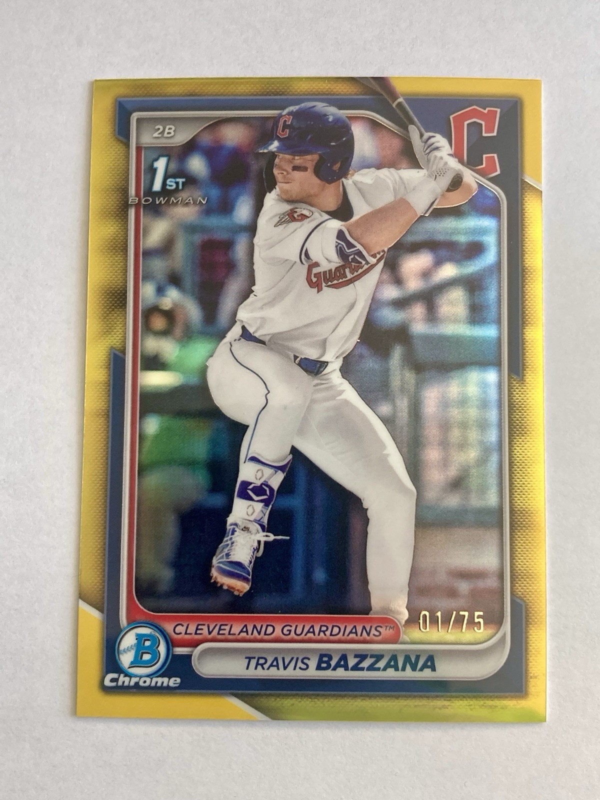 2024 Bowman Draft - Chrome Travis Bazzana #BDC-1 Yellow Ref 01/75 (RC) 1st PRINT