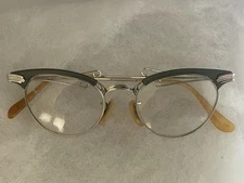 Vintage Bausch & Lomb Browline Glasses 1/10 12K GF 18-46 + Case | 1950s USA