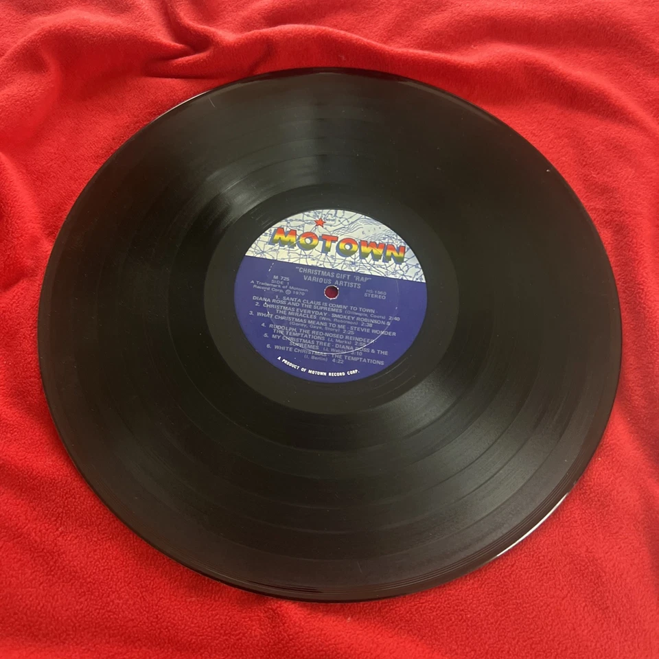 Christmas Gift Rap Merry Christmas From Motown 1970 vinyl M 725 VG+ Shrink Foto 3 de 3