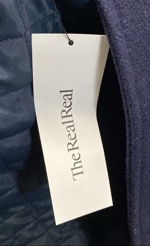 Abrigo de invierno de lana azul para mujer Yves Saint Laurent talla mediana Foto 4 de 4