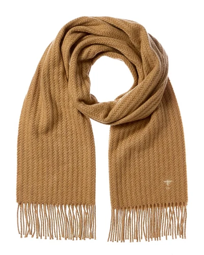 Foulard femme Dior abeille cachemire marron Ns