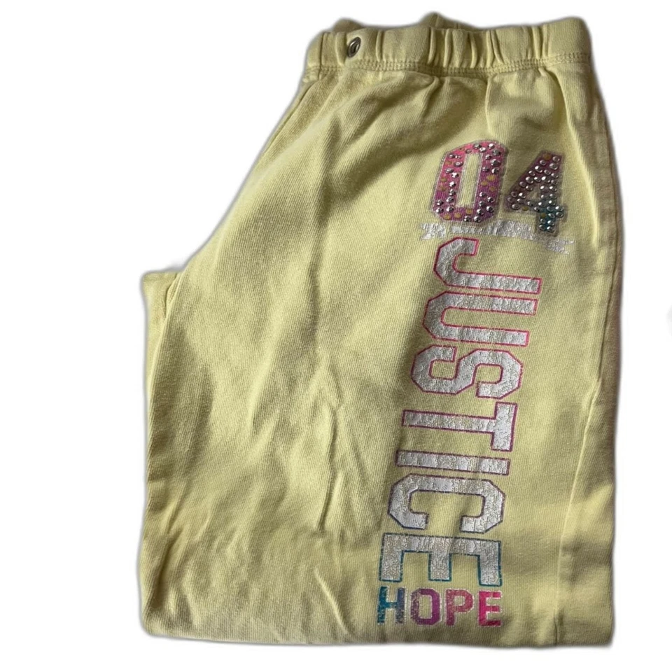 2 Pair of Girls Sweatpants Yellow & Pink Pants Bundle Lot by Justice & Star Ride - Image 2 of 4