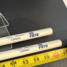 Pair of Vic Firth Ralph Hardimon Corpmaster Drum Sticks - light - wood tips 17”
