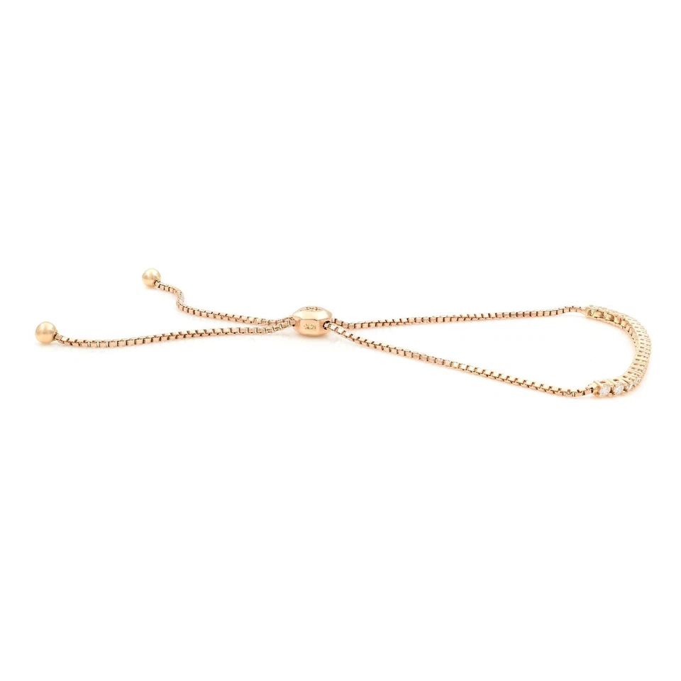 Rachel Koen Slider Diamond Bracelet 14K Rose Gold 0.50Cttw - Image 3 of 4
