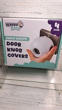 Child Safety Door Knob Cover 4 Pack Hard-to-Remove Dual-Lock Door Handle Covers