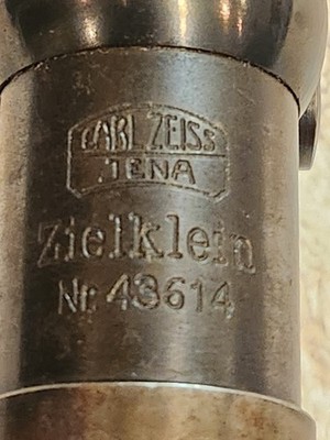 Vintage Carl Zeiss Jena Zielklein Rifle Scope 2.25x 22mm German 1 Reticle...