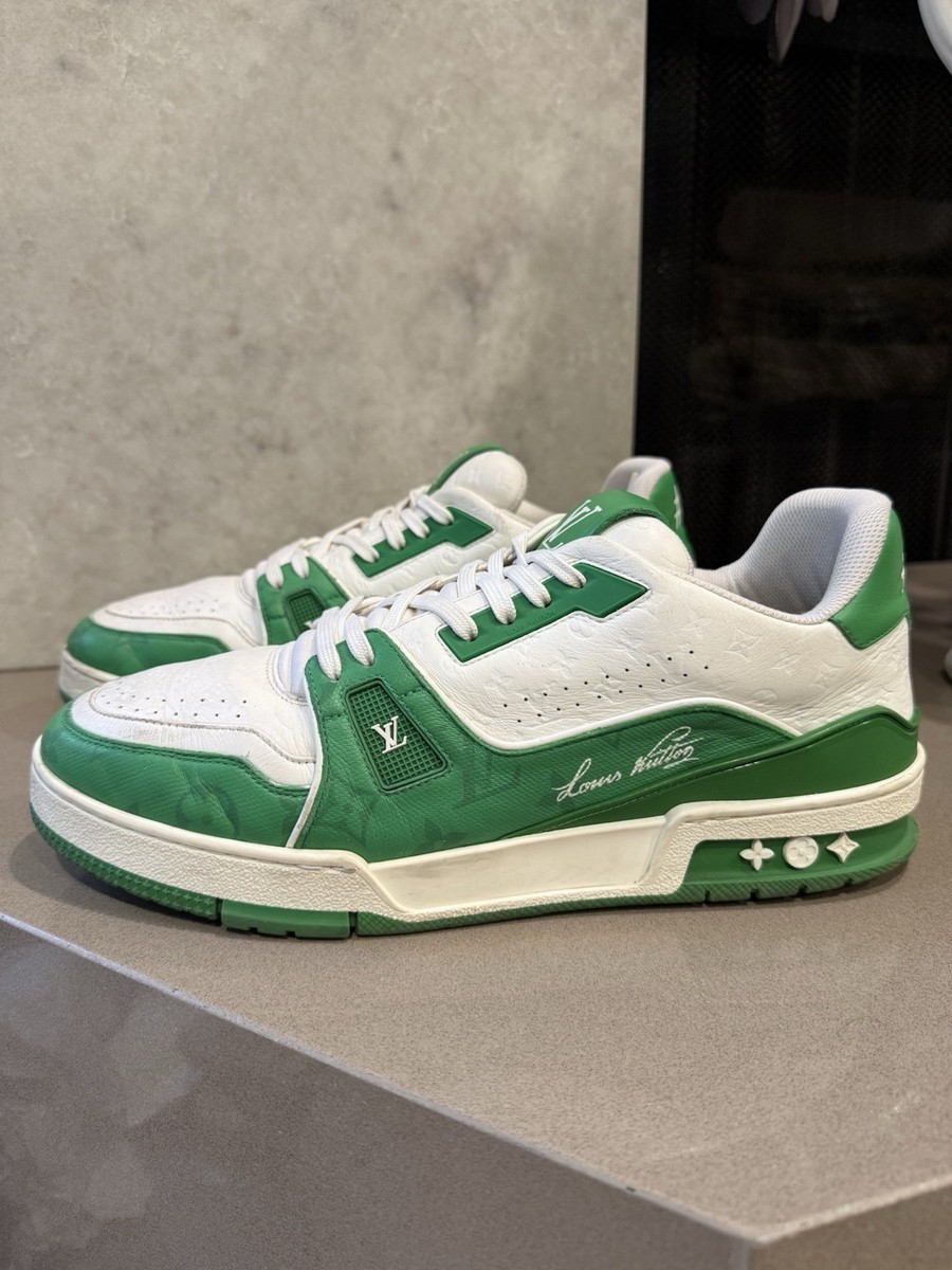 Louis Vuitton Green White Trainer Sneakers - Size LV 9 / US 10 | eBay