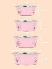 Image of Dog Cat Rabbit Pet Animal Bowls Small Large Metal Stainless Steel Dish Classic