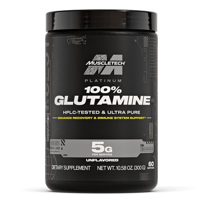 Muscletech Essential Series, Platinum 100% Glutamine, Unflavored, 5 g, (300 g)