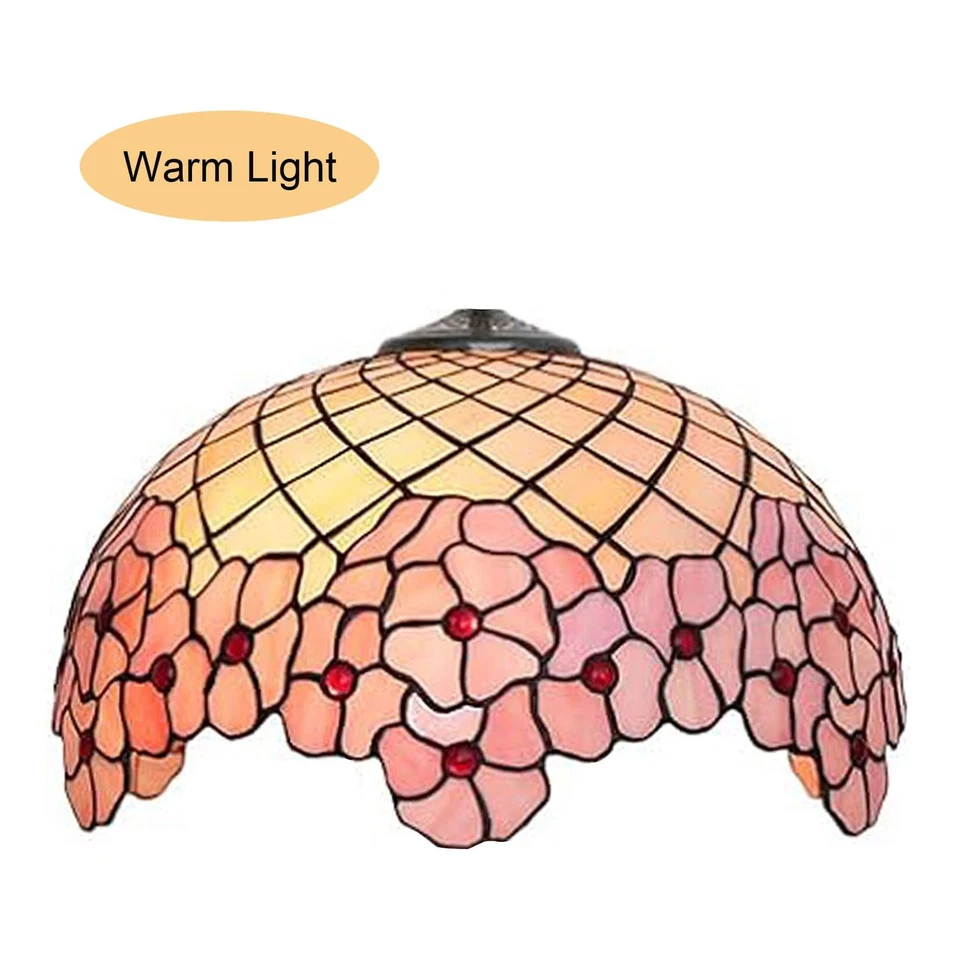 Cherry Blossom Lampshades Replacement, Tiffany Style Pastoral Romance Stained... - Image 2 of 4