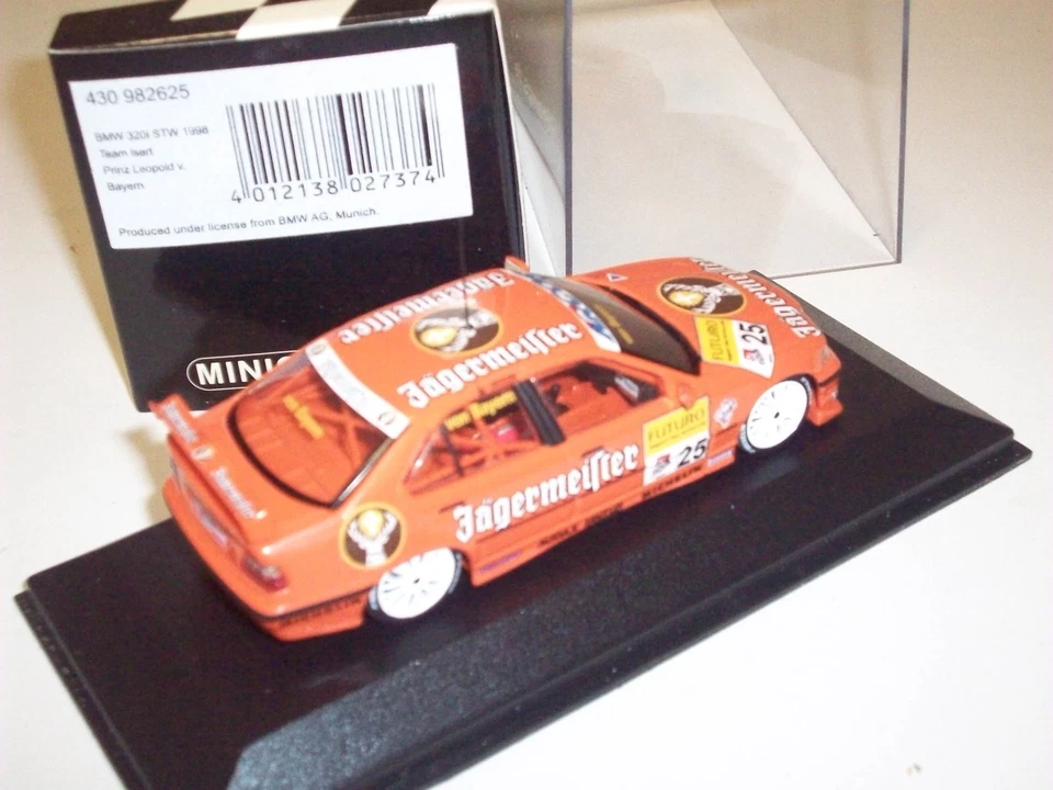MINICHAMPS 1/43 430982625 BMW 320i STW 1998 #25 Prinz Leopold v. Bayern 3552 Pcs - Immagine 2 di 4