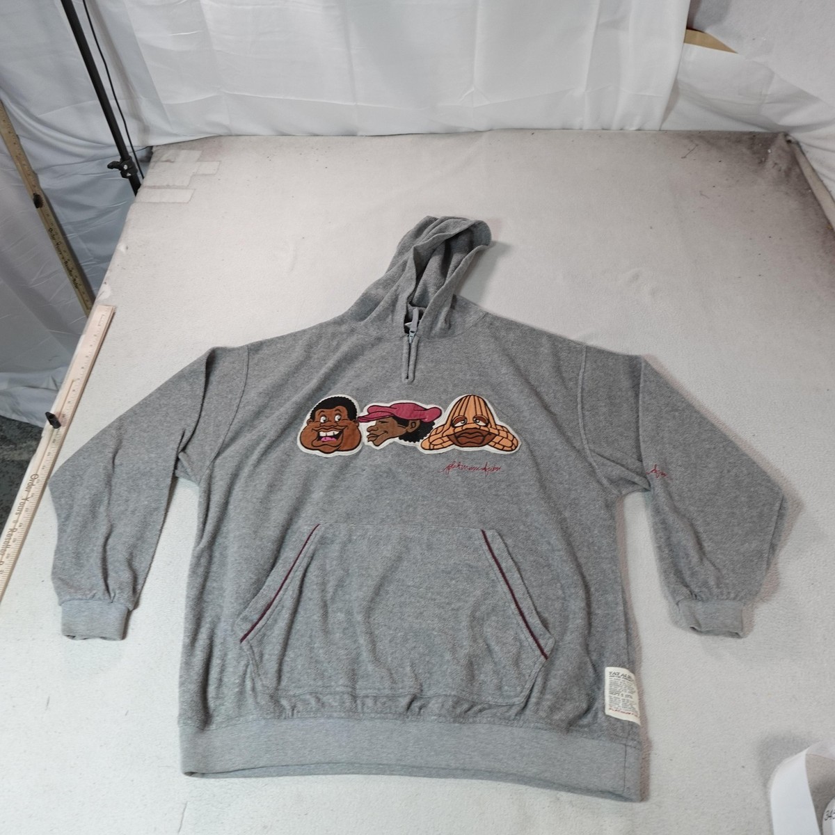Vintage Fat Albert Hoodie Sweatshirt Mens XL Gray Platinum FUBU 