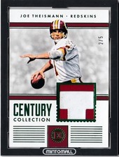 2017 Panini Encased Joe Theismann Century Collection Materials Emerald 24 2/5