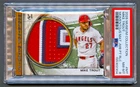 MIKE TROUT 2025 TOPPS MUSEUM MOMENTOUS MATERIAL ANGELS JUMBO PATCH /15 PSA 8
