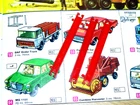 Original three (3) red plastic girders for Lesney Matchbox #58c DAF Girder Truck