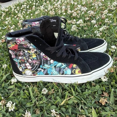 VANS Sk8-Hi Disney Alice in Wonderland Graphic Print Black/Multicolor High Top