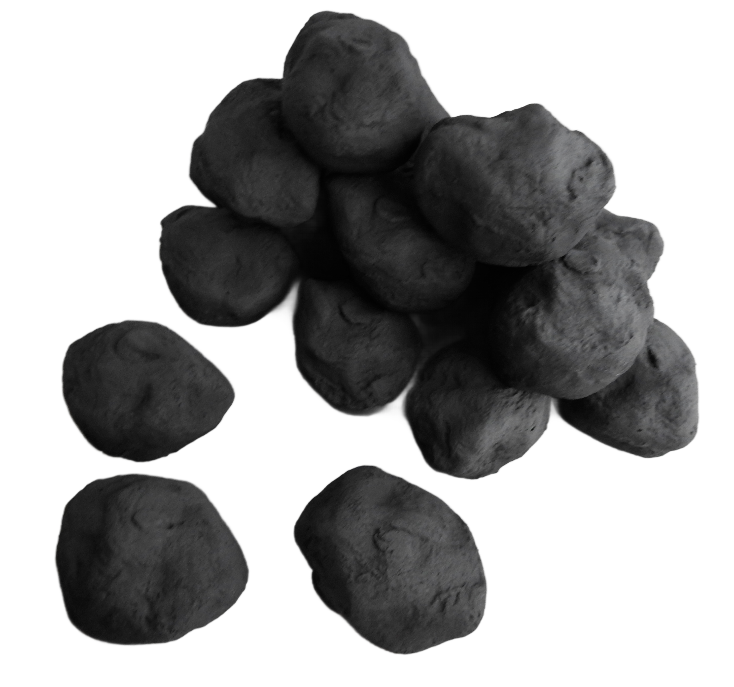 Gas Fire Coals Cast Ceramic Fibre Replacement Fake 25 Oval Standard Bio Ethanol