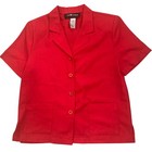 SAG HARBOR RED SHORT SLEEVE BUTTON FRONT BLAZER 8P-EUC — photo 1