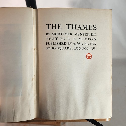 The Thames by Mortimer Menpes, G E Mitton 1st Edition 1906 HC - Water Damage - Picture 5 of 8