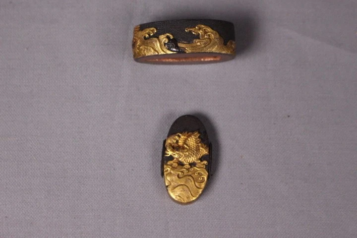 Цуба ободок голова меч фитинги маленький меч инструменты летающий дракон дизайн (17) - Изображение 2 из 4