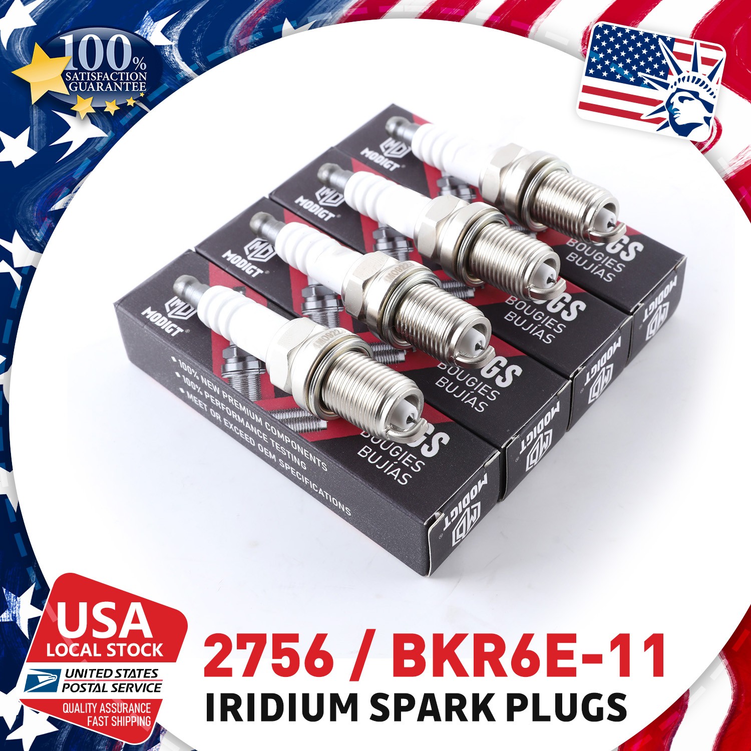 4x of Genuine Replacement Iridium Spark Plugs 2756 BKR6E-11 For Subaru Toyota l4