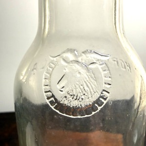 1933 EMBOSSED GOAT Hornung's White Bock Clear 9.25 Inch Glass Beer Bottle Phila