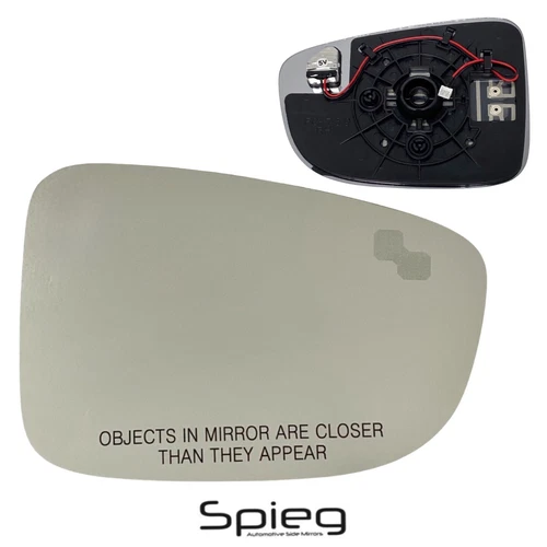 Side Mirror Glass for 14-16 MAZDA 3 with Blind Spot Heated Right Passenger Side
