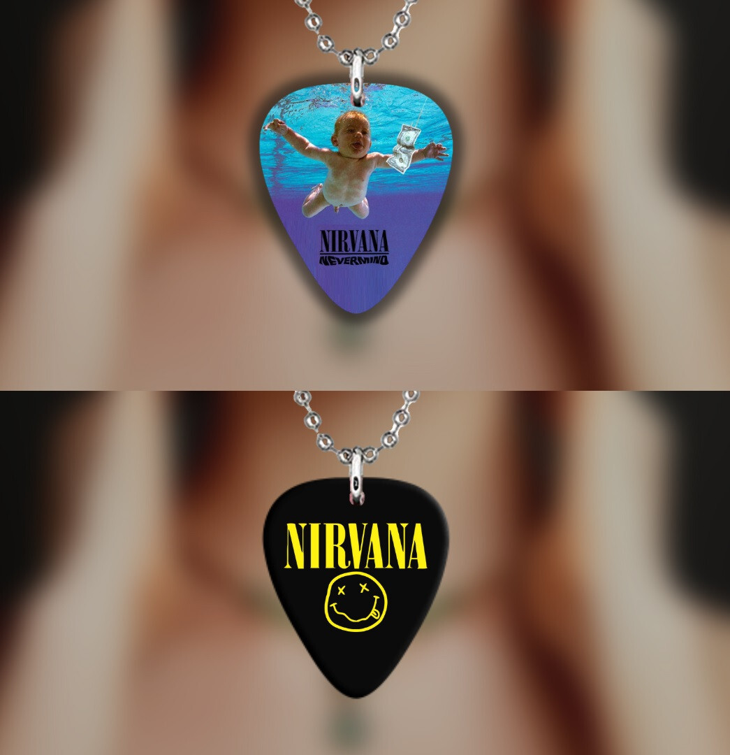 NIRVANA Guitar Pick Necklace + Bonus Guitar Pick. | eBay