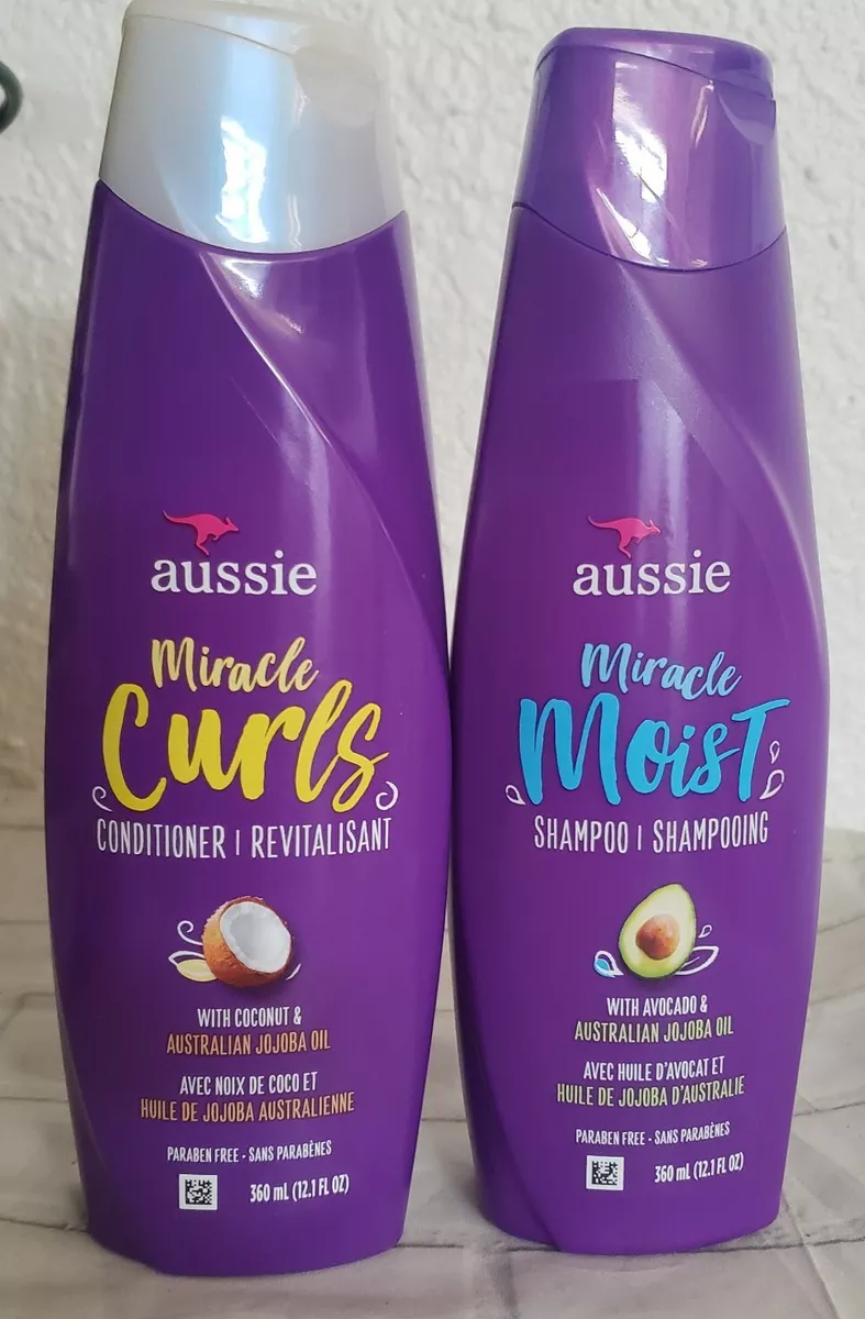 Aussie Miracle Moist Shampoo And Miracle Curls Conditioner 12.1oz