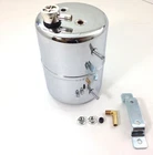 Chrome Vacuum Canister Reservoir Brake Booster Can with Check Valve & Hardware