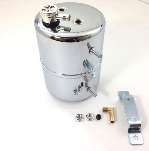 Chrome Vacuum Canister Reservoir Brake Booster Can with Check Valve ...