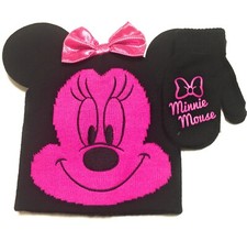 Disney Minnie Mouse Girls Winter Hat w/Ears  Mitten