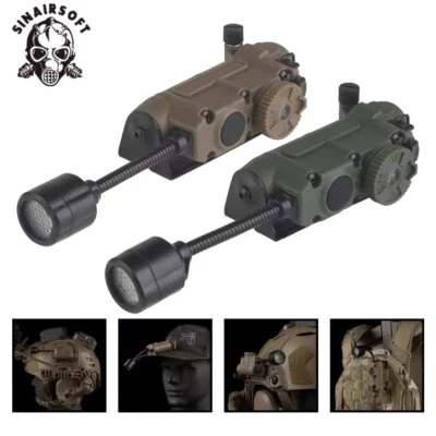 SINAIRSOFT Taktisch Helm LED-Licht IR IFF Sicherheit Signal Blitzlicht 4Farbe Rail Headlamp