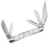 Steel Warrior Genuine Mother Of Pearl 5-blade Congress Stainless Pocket Knife on sale Steel Warrior Genuine Mother Of Pearl 5-blade Congress Stainless Pocket Knife on sale