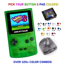 Nintendo Game Boy Color CLEAR GREEN System GBC AMOLED OLED XL Touch LCD Battery