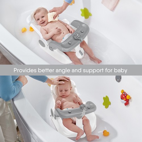 BabyBond Baby Premium Bath/Bathing Seat w/Back Rest Comfortable/Sturdy PK 0-10m - Picture 8 of 13