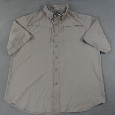 Habit UPF Mens Shirt Large Grey SPF Sun Protect Outdoor Solar Factor Performance