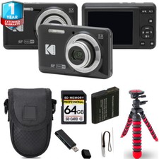 Kodak PIXPRO FZ55 Digital Camera Black  Spider Tripod  1 Yr Warranty - 64GB