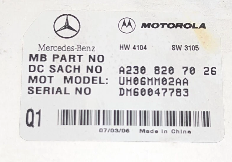 2006-2011 Mercedes w164 ml350 e350 sl550 communication control module 2198202626 - Image 2 of 4
