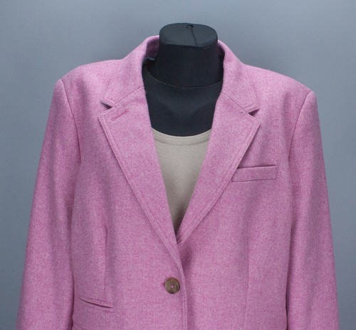 Joules Blazer Pink Portman Tweed Jacket Country Hacking Size 46* UK 18* US 14* - Picture 4 of 23