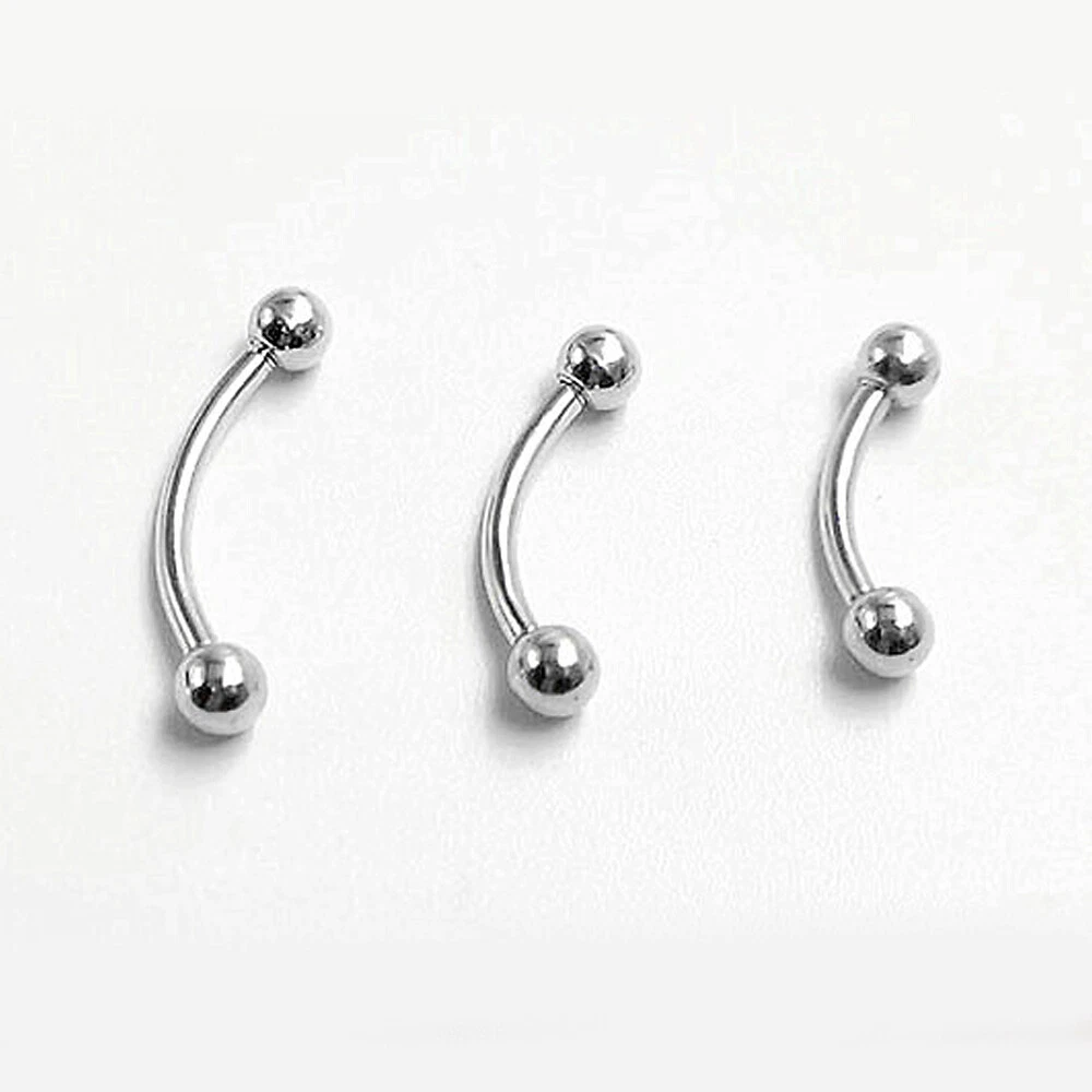 Sterling silver curved best sale barbell