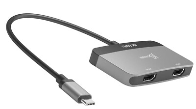 USB-C zu Dual HDMI Adapter 8K@60Hz oder Dual 4K@60Hz MST Plug & Play