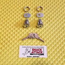 VENDSTAR 3000 (2) #159 TOP LID LOCKS & (2) KEYS (OEM) NEW / Free Ship!