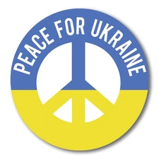 Magnet Me Up Peace For Ukraine Option B Magnet Decal, 5 Inch, Automotive Magnet