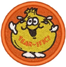 Trend Scratch and Sniff Sticker Machine Embroidered Patch **NOT THE STICKER**