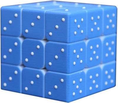 Speed Cube 3X3X3 3D Relief Effect Braille Magic Cube Puzzle,Iq Games Puzzles Spe